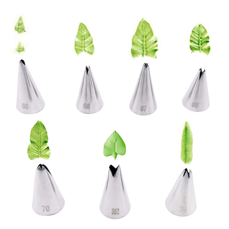 7-piece set of leaves piping nozzle set of leaves piping nozzle cake cream nozzle small 7PCs cake tool 7-piece set of leaves piping nozzle set of leaves piping nozzle cake cream nozzle small 7PCs cake tool