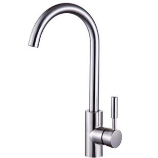 Stainless Steel Hot and Cold Faucet Kitchen Sink Water Wash Basin Rotatable Single Cold Faucet Hand Washing