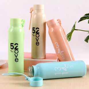 Souvenir Event Double-Layer Glass Water Cup, Creative and Cute Portable Promotional Gift Cup, Free Juice Cup for Customers