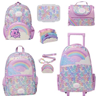 Backpack, capacious children's bag, fuchsia set
