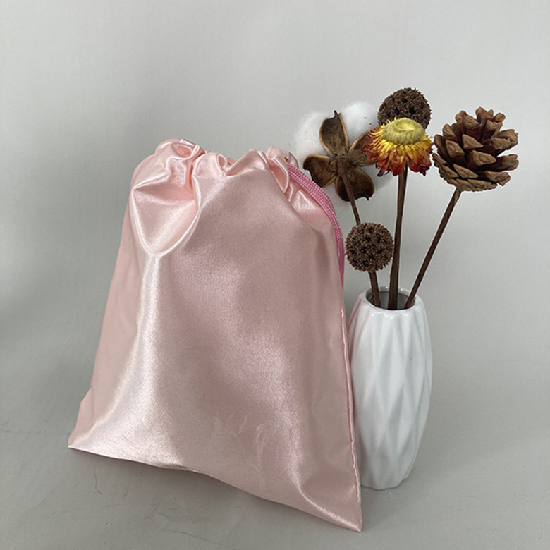 色丁布束口袋珠宝首饰抽绳内衣收纳包化妆品丝绸布袋LOGO