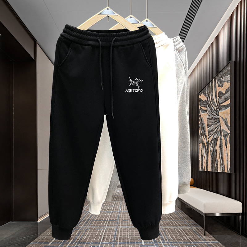 2024 Winter Bird Home Sweatpants Fleece Thickened Casual Pants Men's Trendy Loose Jogger Couple Sports Pants