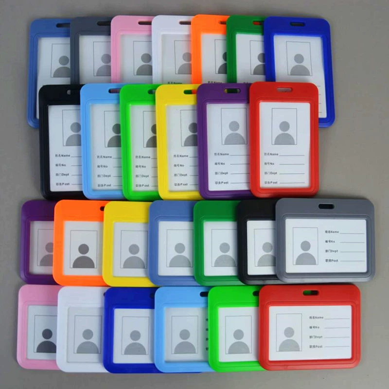 Одинарный прозрачный держатель для пропуска, бейджа сотрудника, студенческой карты, карты доступа, выдвижной держатель для карт, именной бейдж-держатель