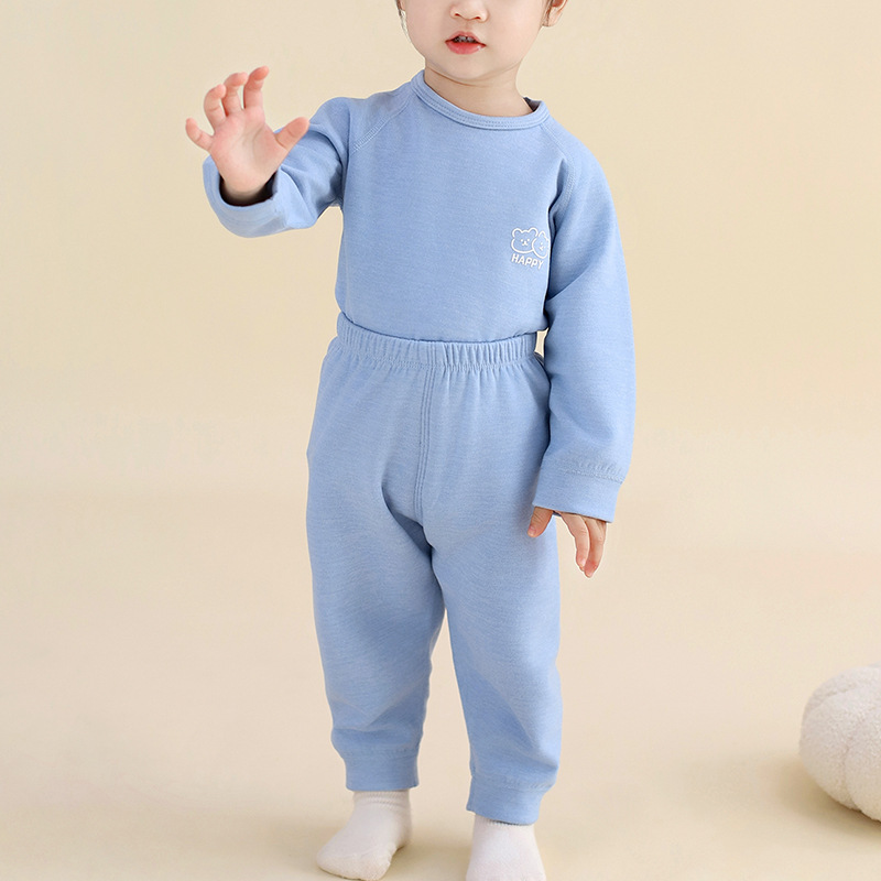 Paquete de ropa interior para bebés otoño y invierno para niños caliente base pijama dividido para niños y niñas abrigos de bebé pantalones de otoño
