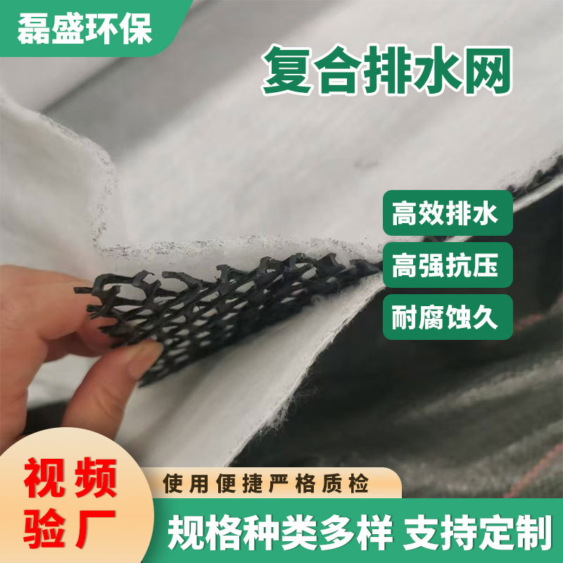 三维复合排水网 隧道路基垃圾场挡土墙用 土工排水网垫多少钱
