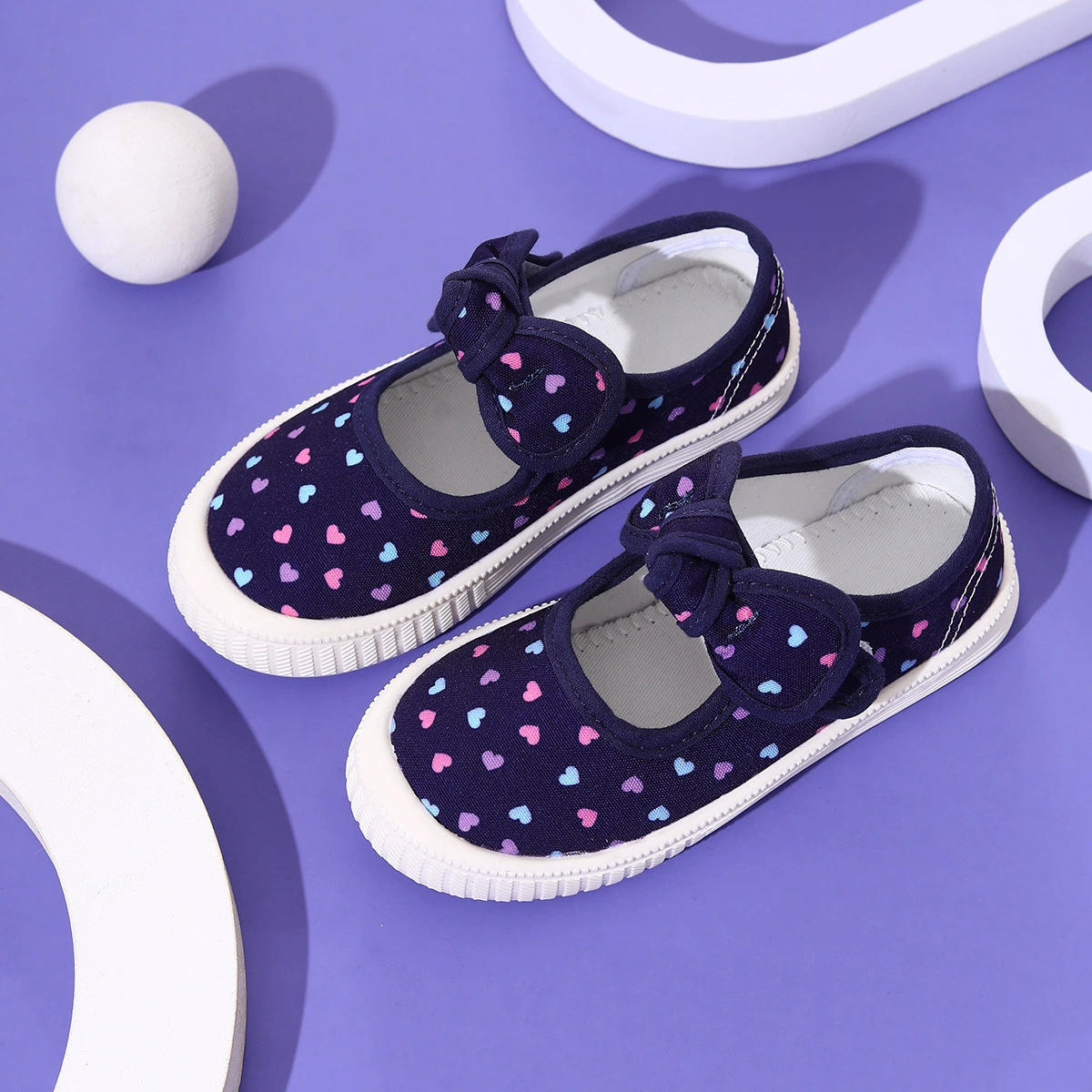 Cloth shoes with bow with velcro, sneakers for leisure, European style, wholesale