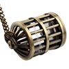 New wholesale foreign trade thermal sales retro white ancient hollow stereo cage Golden silk student pocket watch hanging watches