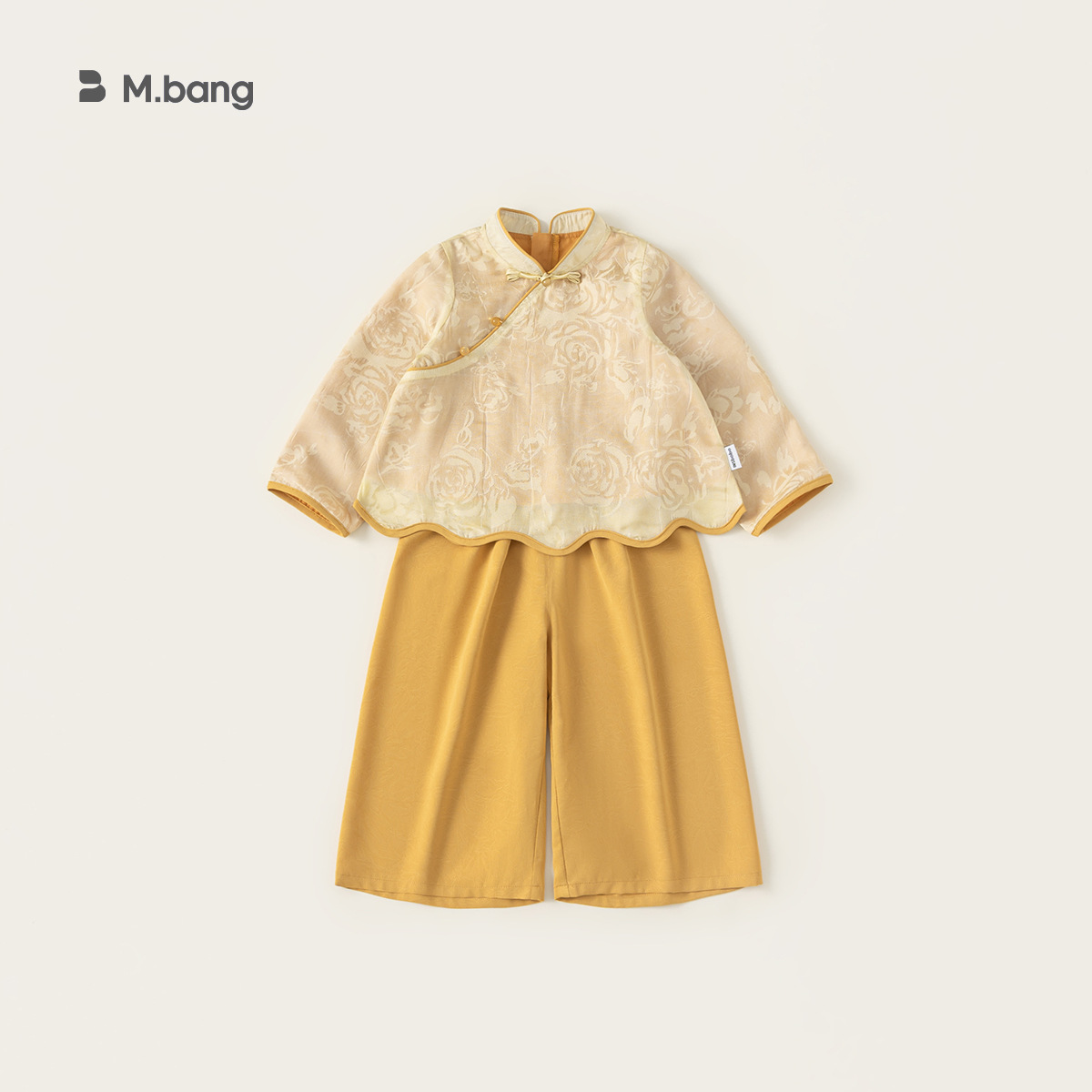 Youbao ropa para niños verano estilo nacional ropa para niños tesoro femenino de dos piezas pantalones anchos sin mangas chinos traje Hanfu para niñas