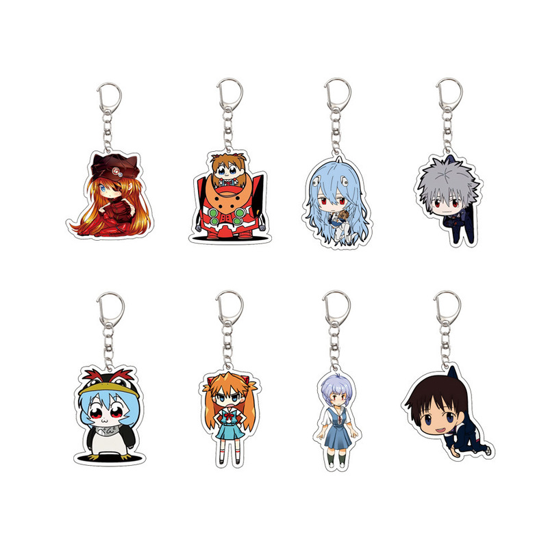 [Neon Genesis Evangelion] 5.5cm Acrylic Keychain Peripheral Double-Sided High-Definition Bag Pendant