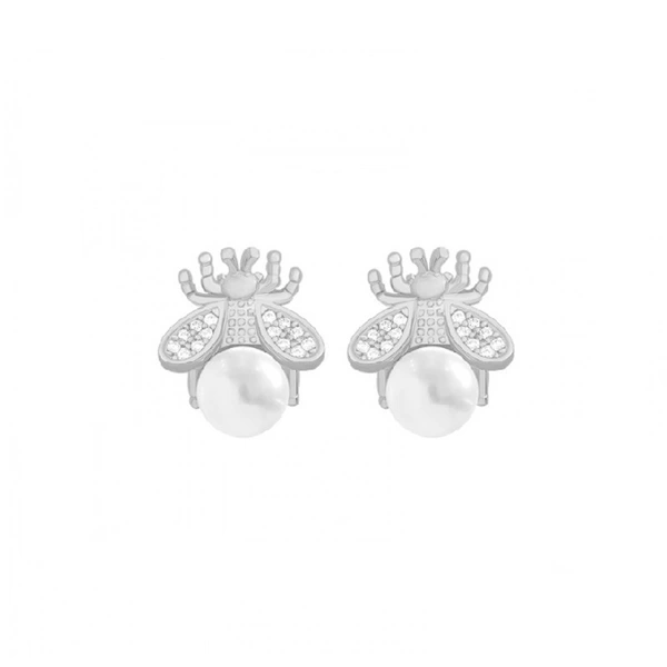 Little bee earrings-Silver