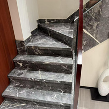 灰色大理石楼梯踏步 水头石材加工定做大理石梯步台阶