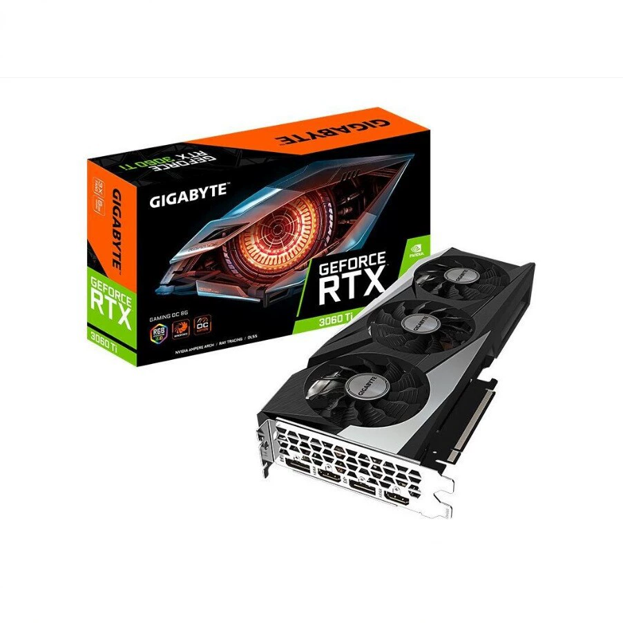 Гигабайт RTX3060Ti 8G э-спорт игровая видеокарта GDDR6 256бит трёхвентиляторная дизайн поддержка света