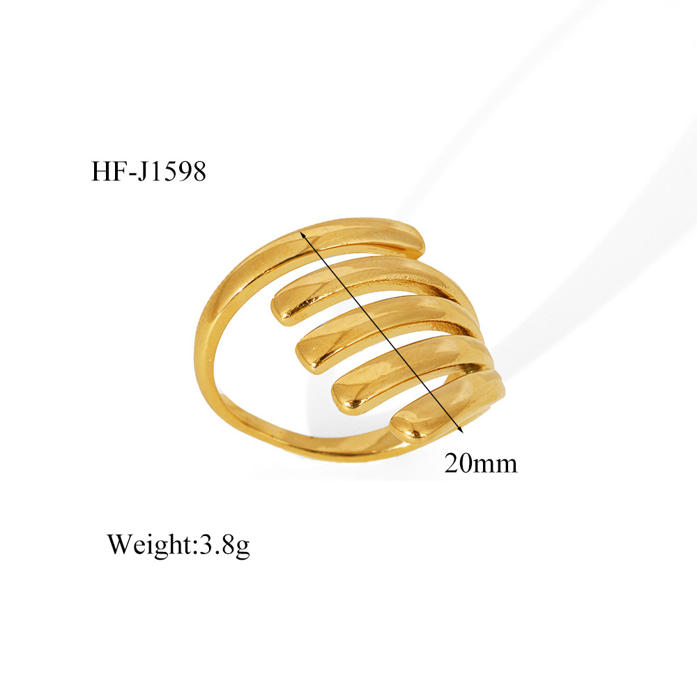 Rings Classification Wholesale Jewelry Vintage Style Exaggerated Sun Titanium Steel Plating Rings