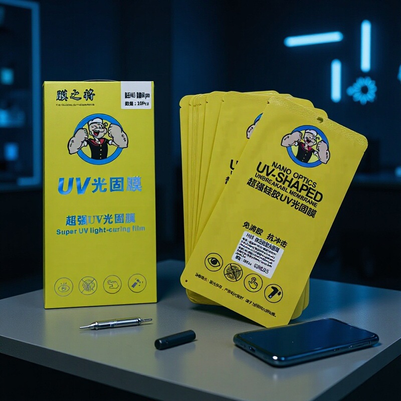 New Uv Light-Curing Film 0.18mm Thickness Pressure-Retaining Silicone Glue-Free Light-Curing Film