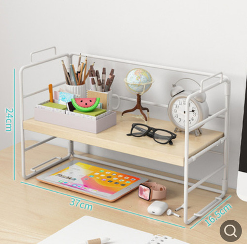 Desktop bookshelf small simple bedroom wrought iron storage rack office shelf table storage living room Internet celebrity bookcase