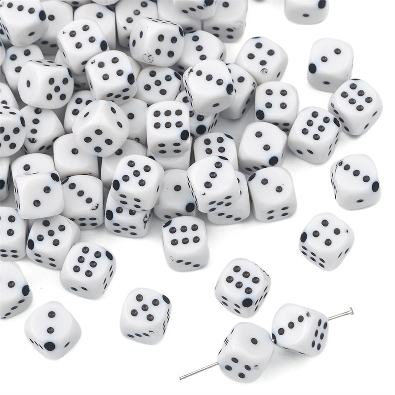 Colgantes acrílicos en blanco y negro, accesorios DIY para joyería image 10