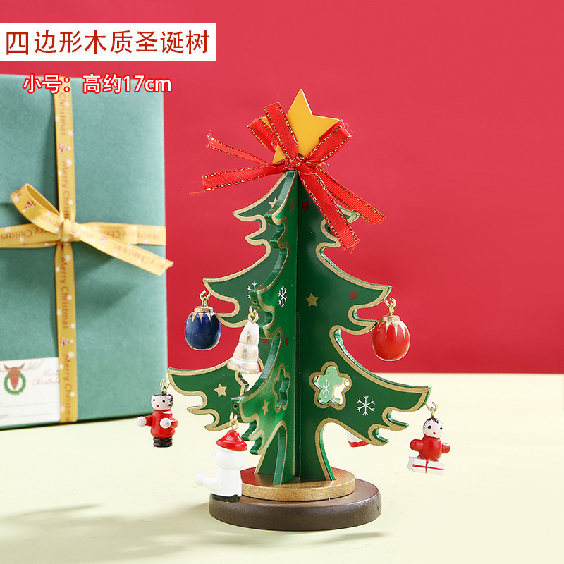 2025年クリスマスデコレーション 小型ミニツリー DIY 立体インスタ風シーンレイアウト デスクトップ飾り 子供用 家庭用|undefined