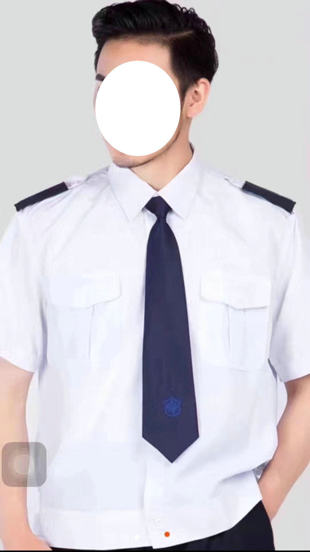 화이트 고품질 코튼 반소매 셔츠