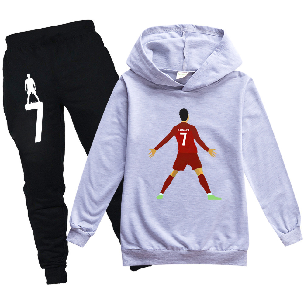 2023 Spring and Autumn New Design Children's Sweater Hoodie+Black Pants 2-piece Set_voghion.com
