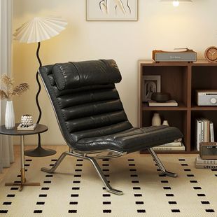 Sofa Chair Minimalist Light Luxury High-End Living Room Mid-Century Style Designer Sofa Chair Lazy Leisure Lounge Chair