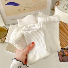 White JK cute socks for girls, long socks, Instagram trendy, cotton, spring and autumn, Japanese style, sweet student summer knee-high socks