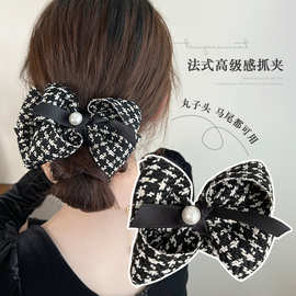 蝴蝶结头饰丸子头大抓夹高端高马尾发夹子丸子头固定发夹发卡发饰