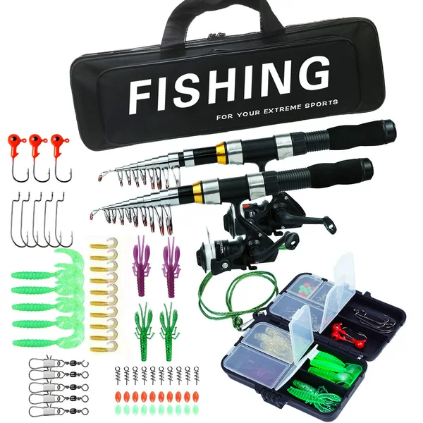 Luya rod glass fiber reinforced plastic straight handle double rod slightly spinning wheel long-cast sea fishing rod fishing gear suit manufacturers cross-border wholesale