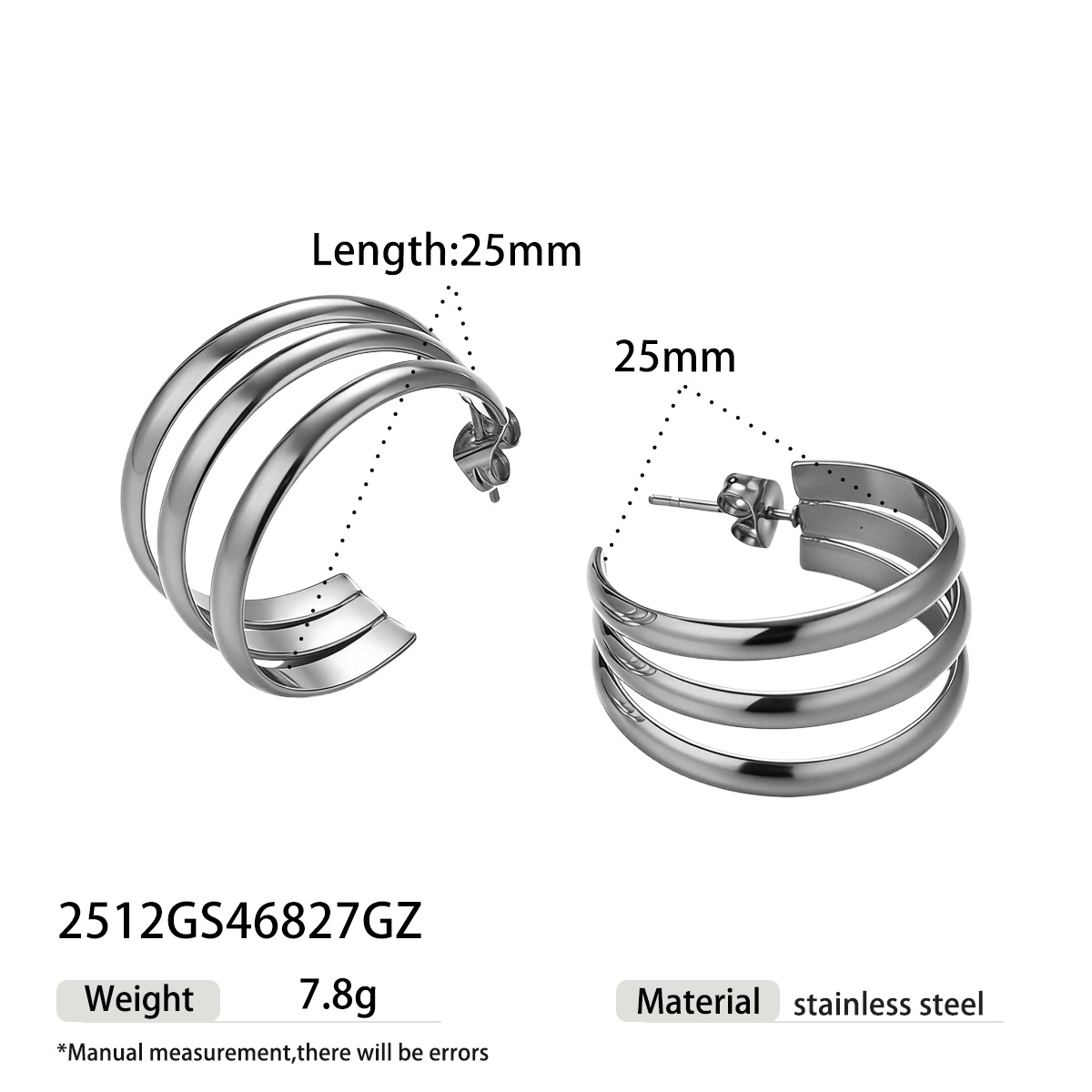 TENA europa y americana pendientes de acero inoxidable lujoso ligero de alta calidad sensación de acero dorado HOOP transfronterizo joyas de acero de titanio