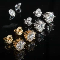 ANU классические серьги с шестью когтями S925 из стерлингового серебра 0,5/1 карат D с муассанитом европейские и американские серьги с короной со взрывами