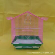 厂家批发102鸟笼小号鸟笼鹦鹉笼造型笼观赏笼小型鸟笼尖顶房屋笼
