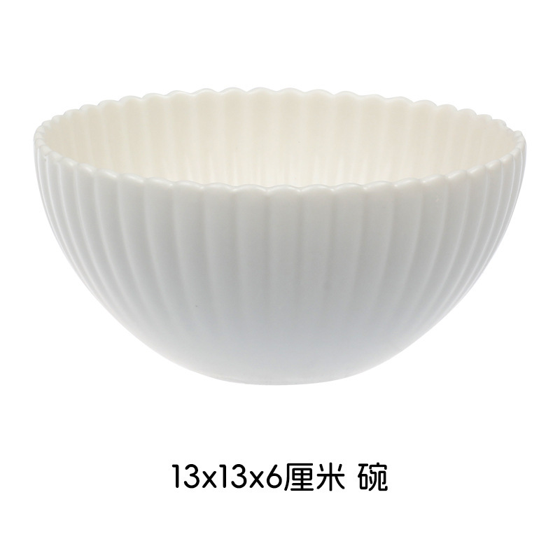 白磁クラフト、シンプルスタイル、高級感、創作花の賛歌、陶磁器食器セット、お手入れ簡単食器セット|undefined