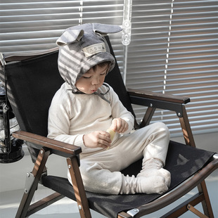 "Listed Company Organic Cotton" Knitted Shirt suit Children Autumn and Winter Base Shirt Simple Round Neck Sweater high quality