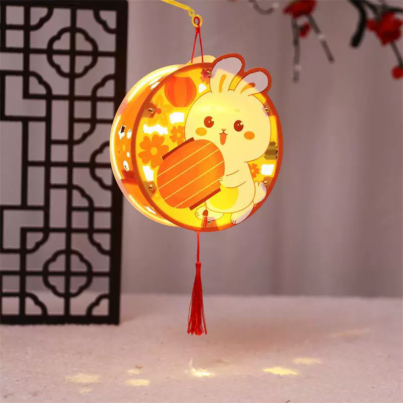 Handheld music cartoon flashlight, rabbit, 2023, DIY