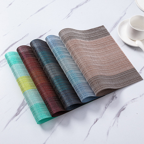 Washable European-style pattern wavy 031 PVC European style heat-insulating dining mat table pad cloth mat tableware mat