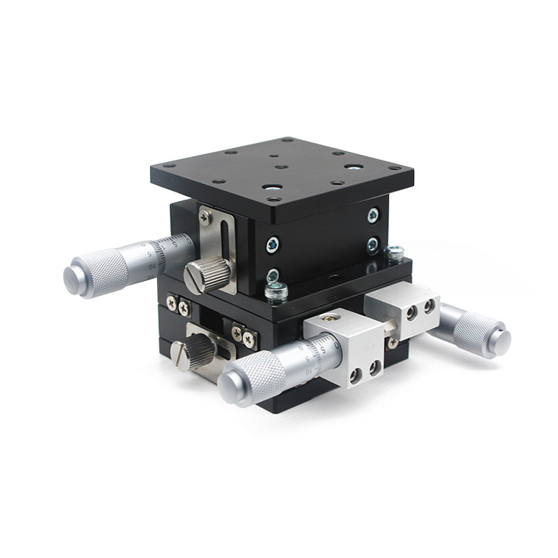 XYZ轴位移平台三轴手动微调升降工作台光学移动滑台LD60/40/125