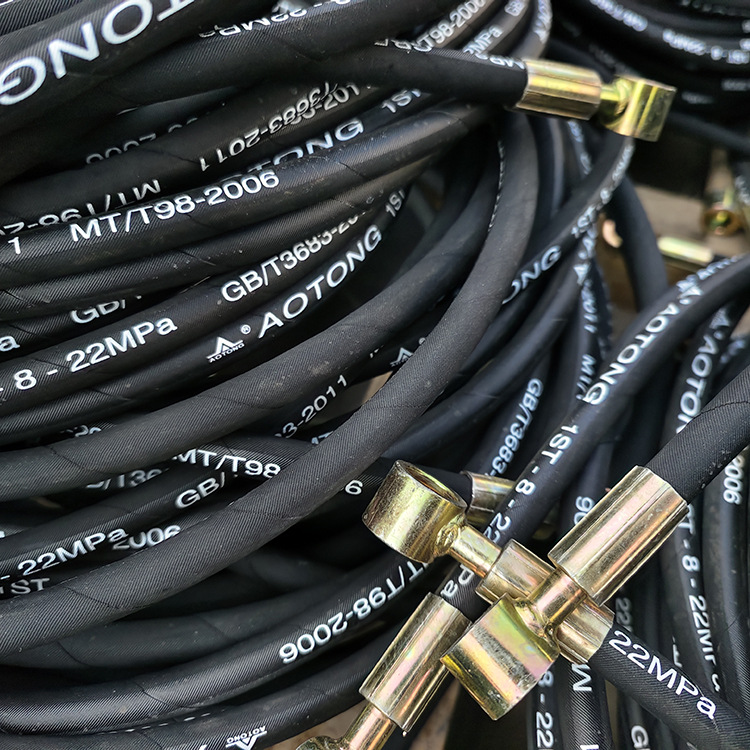 钢丝编织缠绕高压胶管 工程机械挖掘机液压油管 高压钢编蒸汽胶管