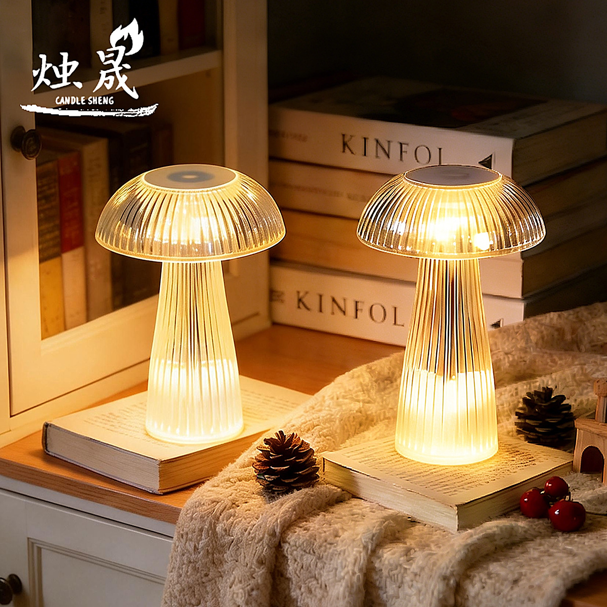 LED electronic mushroom table lamp modern decoration bedside lamp Internet celebrity girl decorative atmosphere night light birthday gift