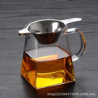 耐热加厚玻璃公道杯泡茶分茶器茶漏茶海套装功夫茶具大号四方公杯