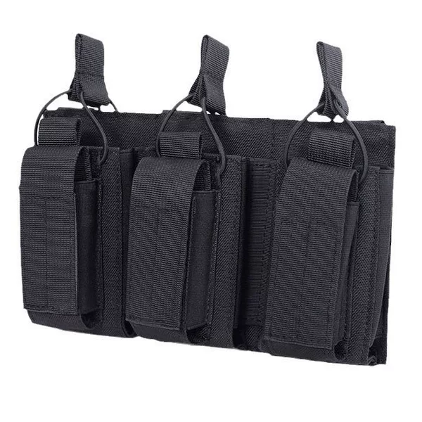 Outdoor Tactical Triple Magazine Pouch Accessory Pistol Magazine Bag Field Vest Hanging Bag Storage Bag Camouflage