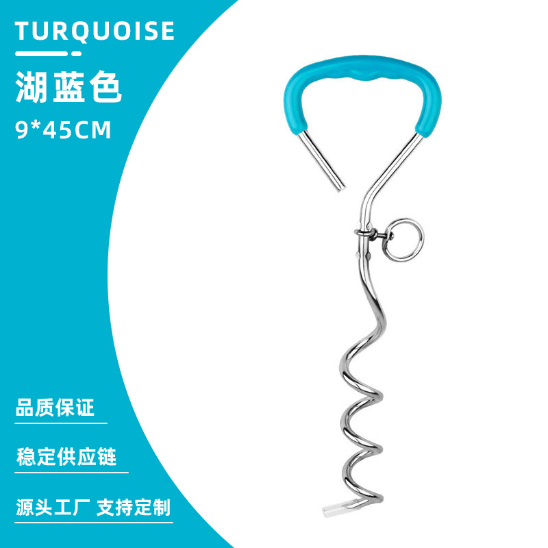 Fábrica en stock perro al aire libre perro pila fija pila cromo perno perro espiral tierra clavo tierra ancla perro perno Amazon Venta caliente