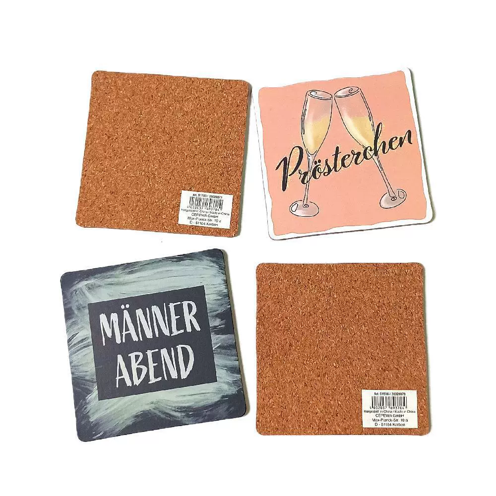 厂家定做中纤板杯垫家居摆件创意装饰隔热杯垫圆形方形MDF餐垫