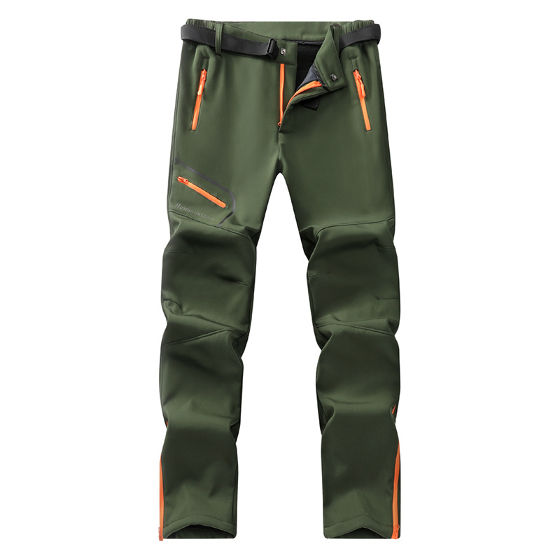 Pantalones de esquí impermeables al aire libre de lana europea transfronterizos con pantalones de esquí impermeables para hombres y pantalones de secado rápido para parejas impermeables para mujeres