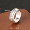 Retro ring hip-hop style for beloved, European style, punk style, silver 925 sample, on index finger