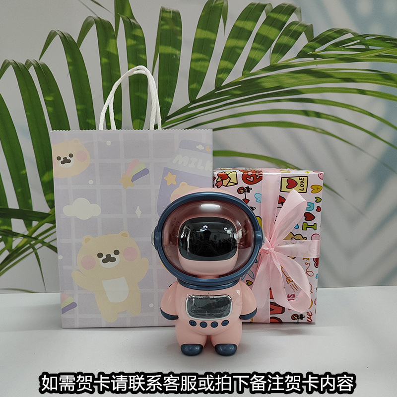大型モデル宇宙飛行士スマート Bluetooth オーディオクリエイティブ目覚まし時計ラジオ TF カード FM 時計 AI 音声インターホン|undefined
