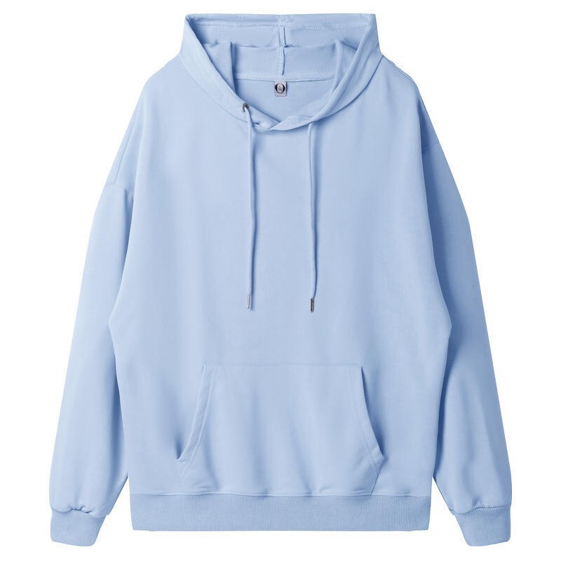 American fashion brand 260g pullover casual loose hooded sweater dopamine solid color heavy shoulder hoodie in spring and autumn