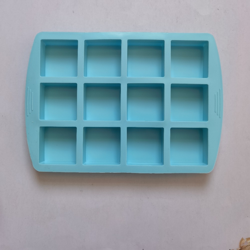 12 cuadrado 182 molde de silicona pastel helado pudín molde de postre jabón utensilios