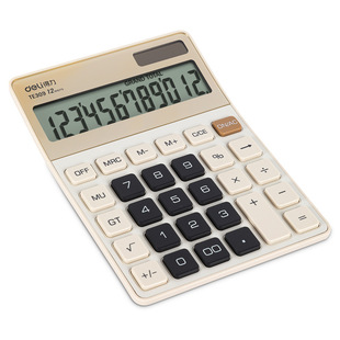 Deli TE309 calculator for office accounting solar dual power supply for students with voice finance big button