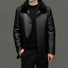 恒源祥新品真皮山羊皮衣2025男装冬季水貂翻领高端山羊皮衣外套潮