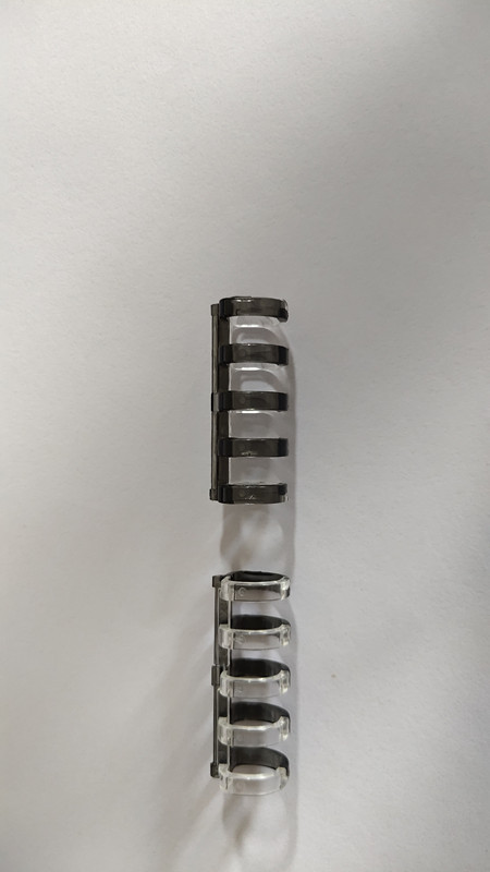 5 agujeros sujetador de anillo de fijación de papel de fijación de bobina de fijación de fijación de fijación de segmentos de carpeta anillo de clip de plástico diy