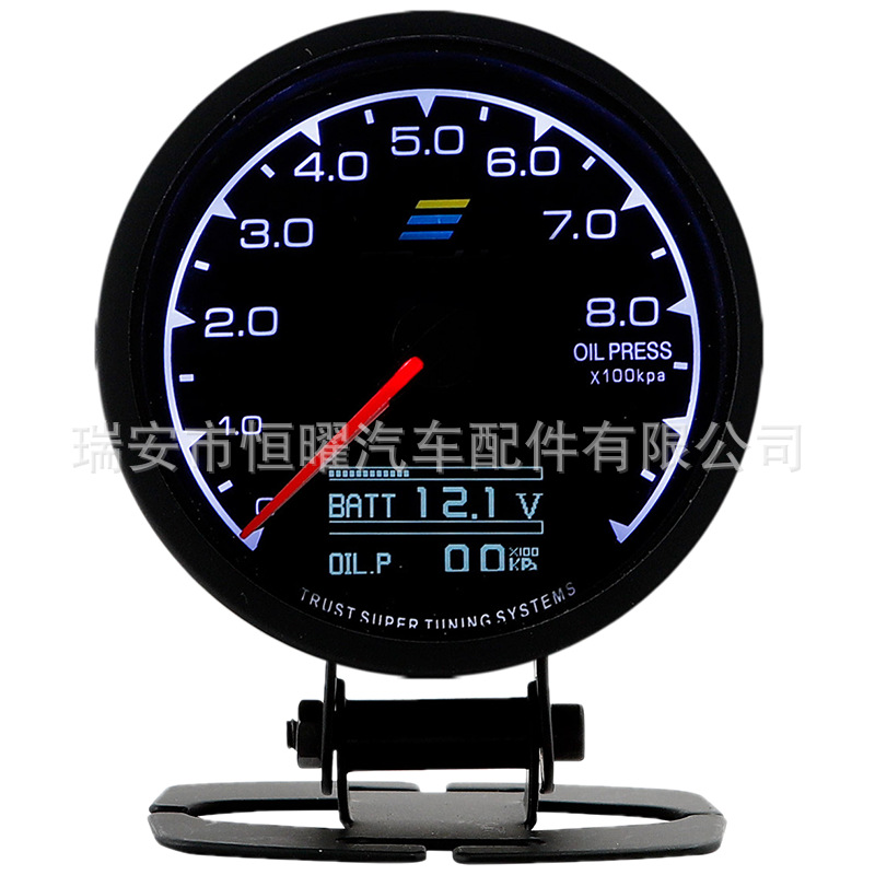 Car Modification Instrument Greddi Water Temperature, Engine Speed, Oil Pressure, Turbocharger Voltage, Vacuum, and Exhaust Temperature Multifunctional Vehicle Gauge